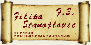Filipa Stanojlović vizit kartica